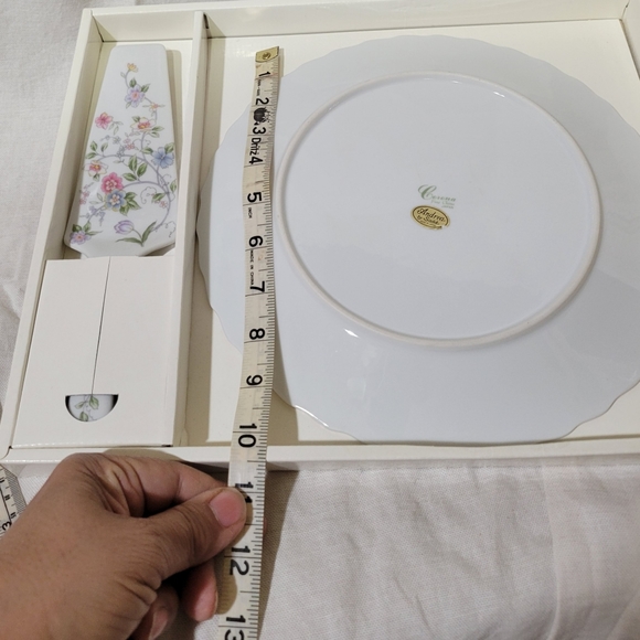 NIB Andrea by Sadek Corona Cake Plate and Pie Server - Picture 9 of 9